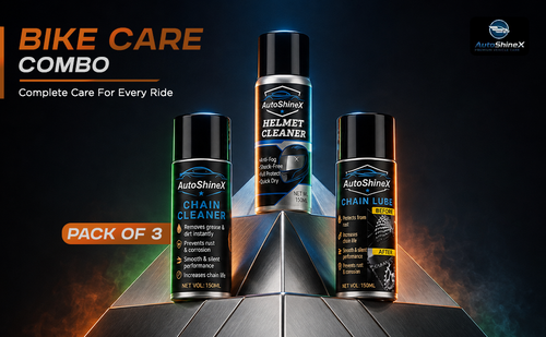 AutoShineX Chain & Helmet Care Combo (3-Pack)