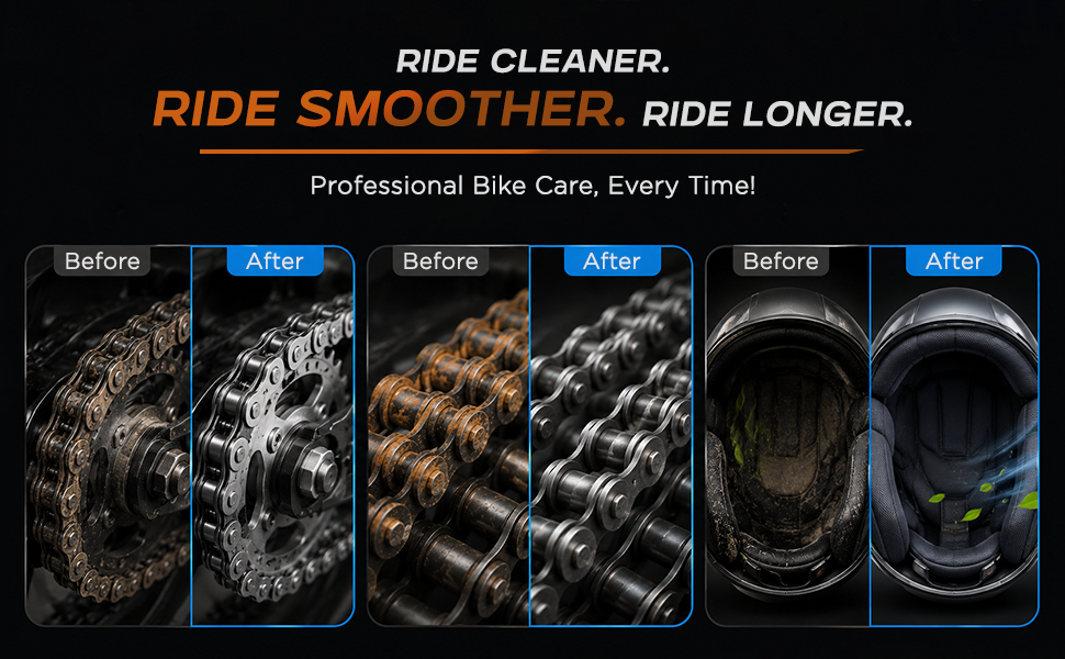 AutoShineX Chain & Helmet Care Combo (3-Pack)