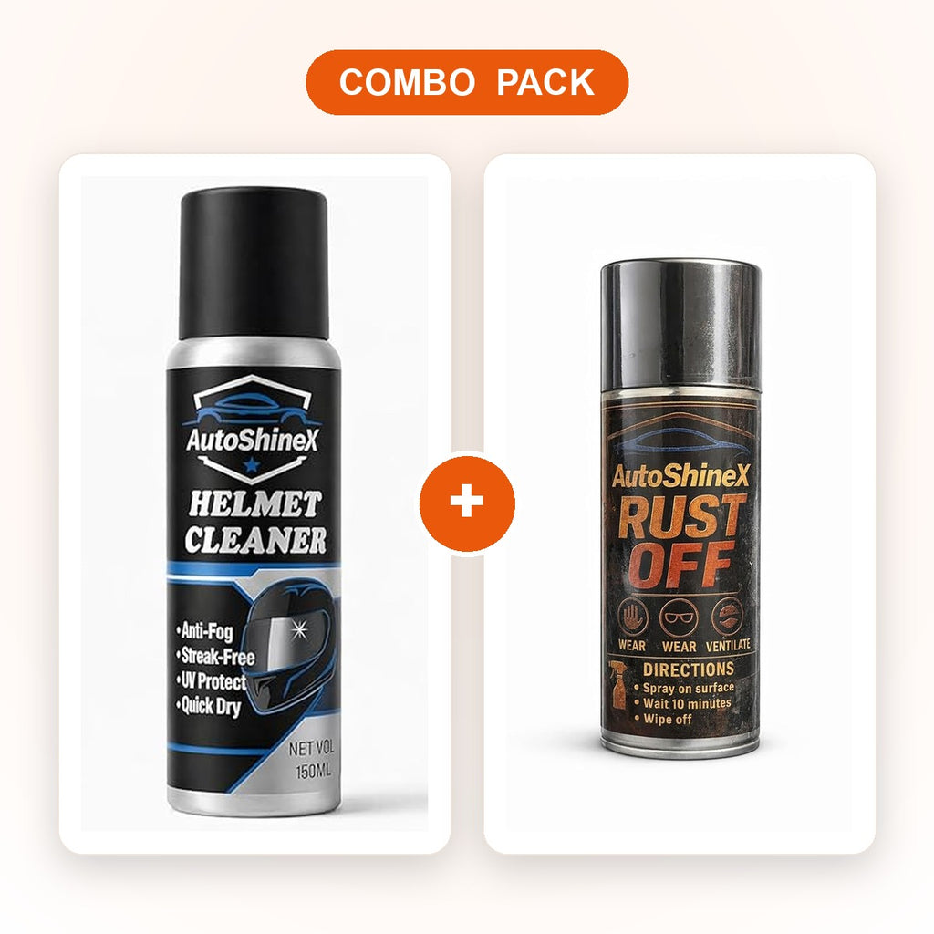 AutoShineX Helmet Cleaner + Rust Off Combo